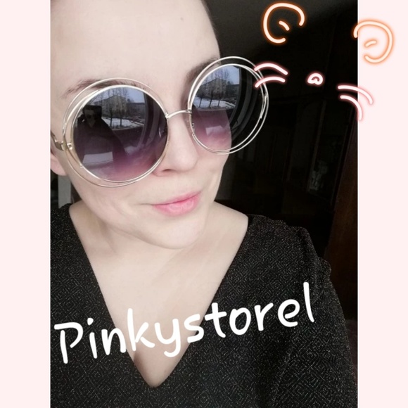 🐚NEW Vintage Gold Dark Purple Sunglasses🐚 - Picture 6 of 8